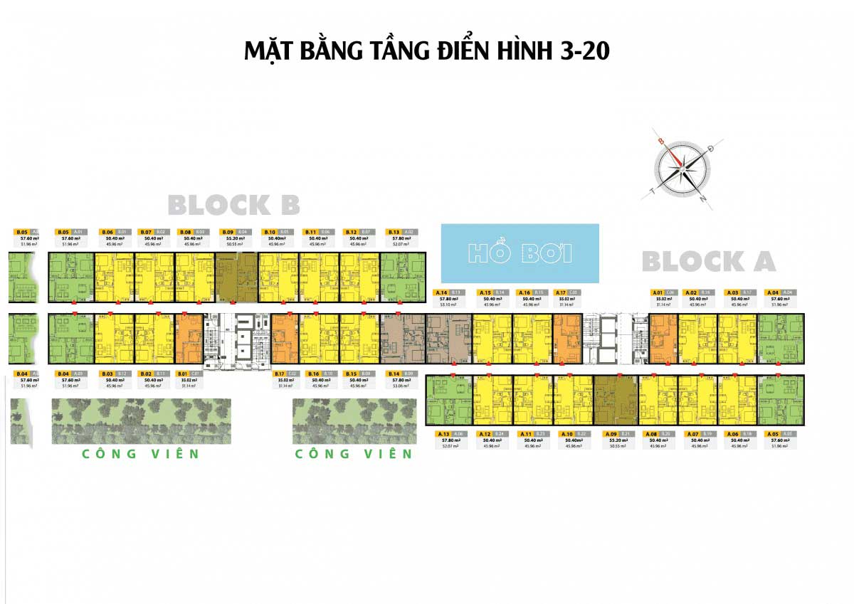 Mat bang tang Du an Can ho Bcons Polyon Di An Binh Duong - Bcons Polygon